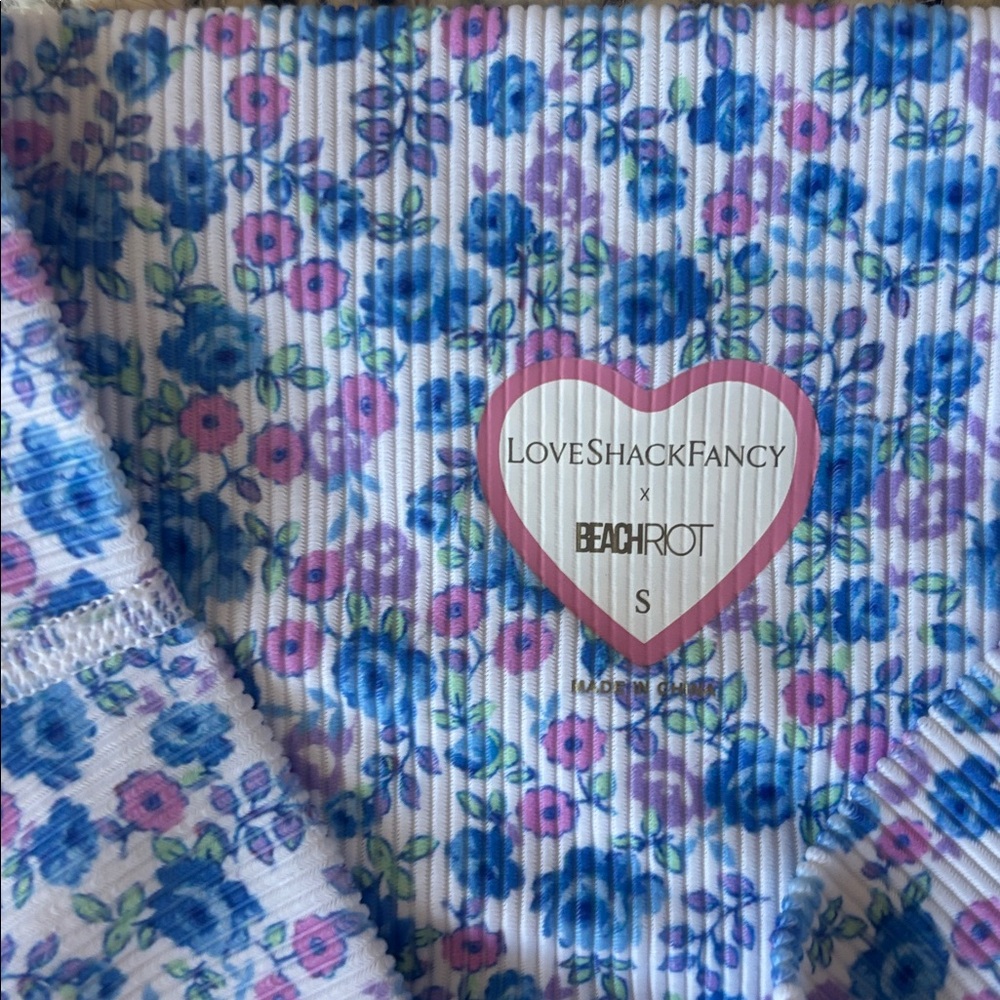 Loveshackfancy x Beach riot ribbed floral legging and bra matching set - Picture 4 of 4